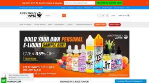aspen-valley-vapes-home-page-web-design-development-seo-optimization-security-portfolio-hfarazm