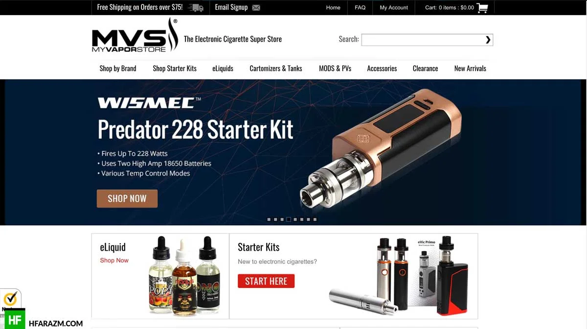 vapor-store-home-page-web-optimization-seo-review-portfolio-hfarazm