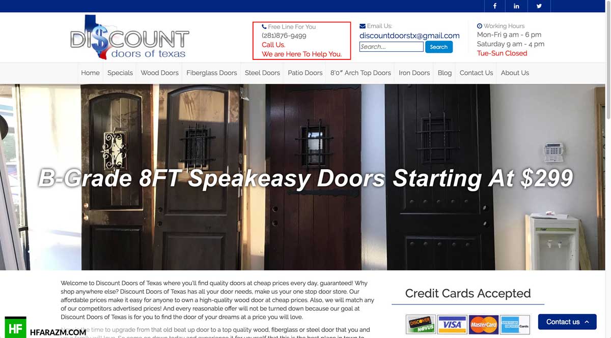 discount-doors-home-page-web-design-development-portfolio-hfarazm