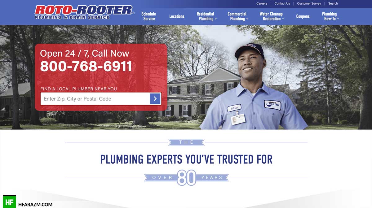 roto-rooter-home-page-web-design-development-optimization-security-seo-portfolio-hfarazm