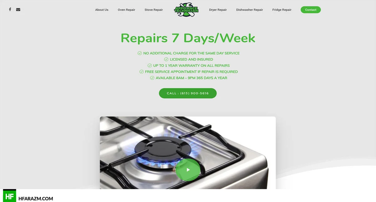 Appliance-Technician-Ca-home-hero-web-design-development-hfarazm-software-agency