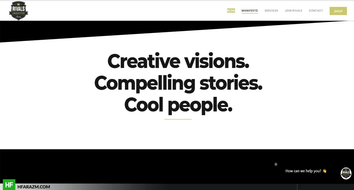 Rivals Creative Homepage Manifesto The Rivals Creative Web Design and Development by Hfarazm Software