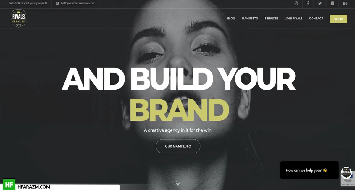 Rivals Creative Homepage Web Design and Development by Hfarazm Software